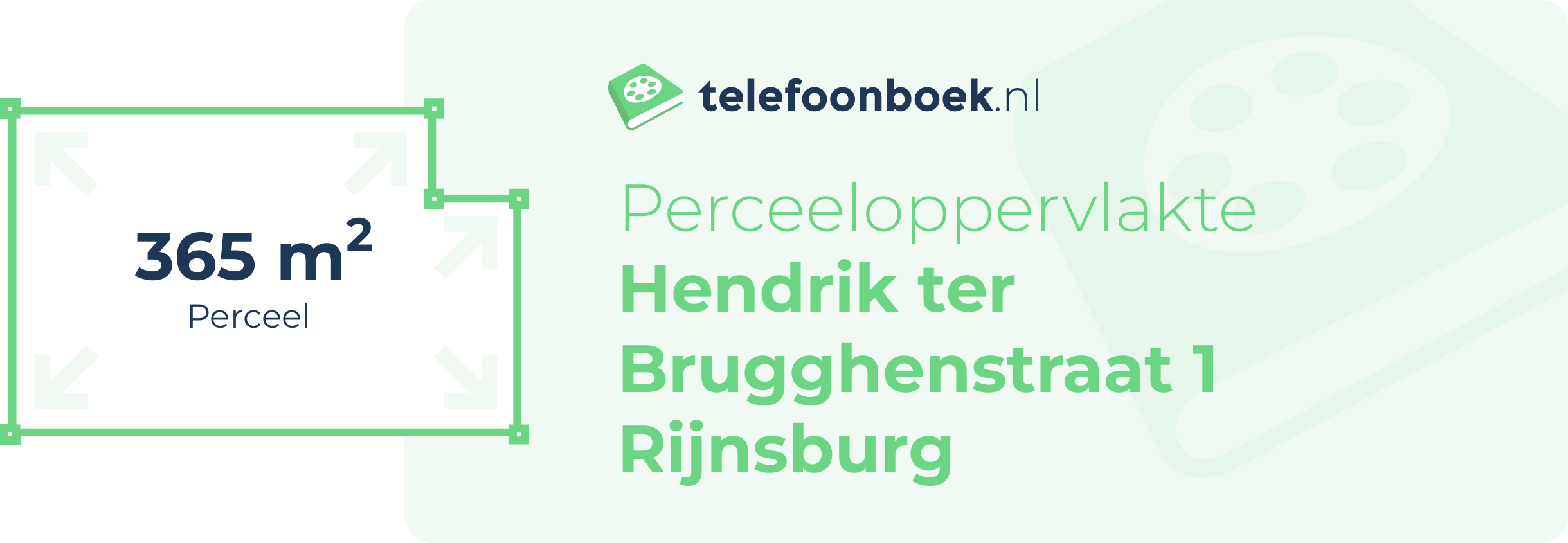 Perceeloppervlakte Hendrik Ter Brugghenstraat 1 Rijnsburg