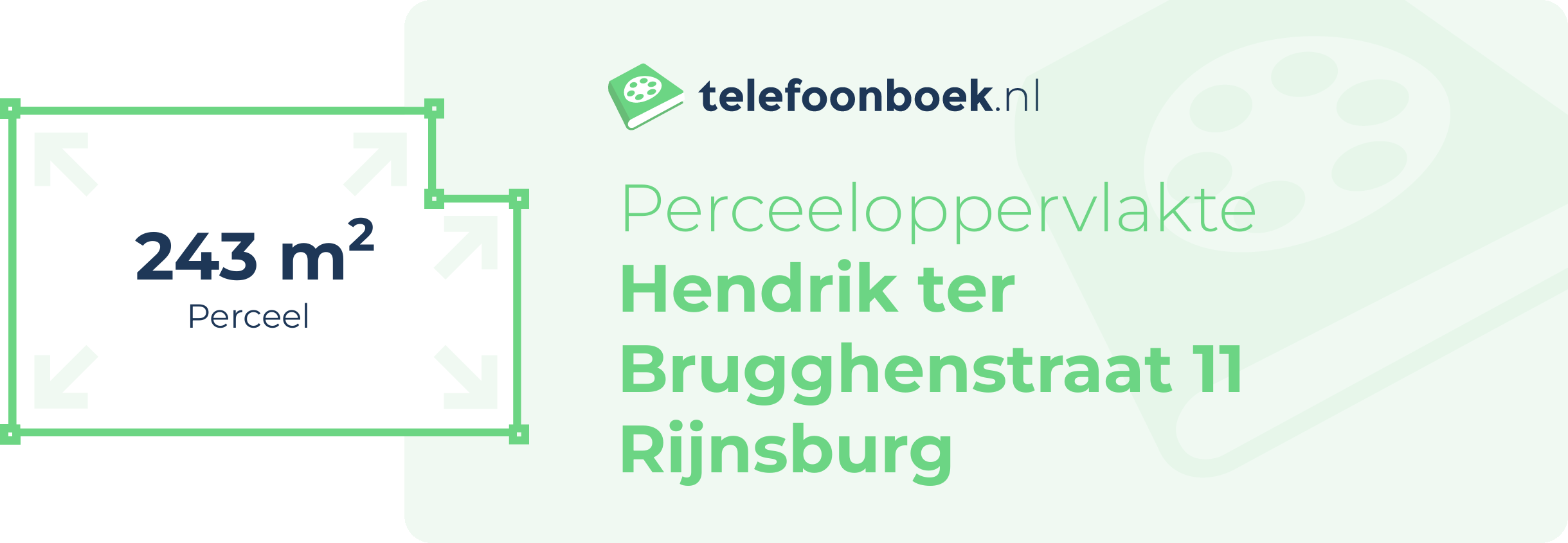 Perceeloppervlakte Hendrik Ter Brugghenstraat 11 Rijnsburg