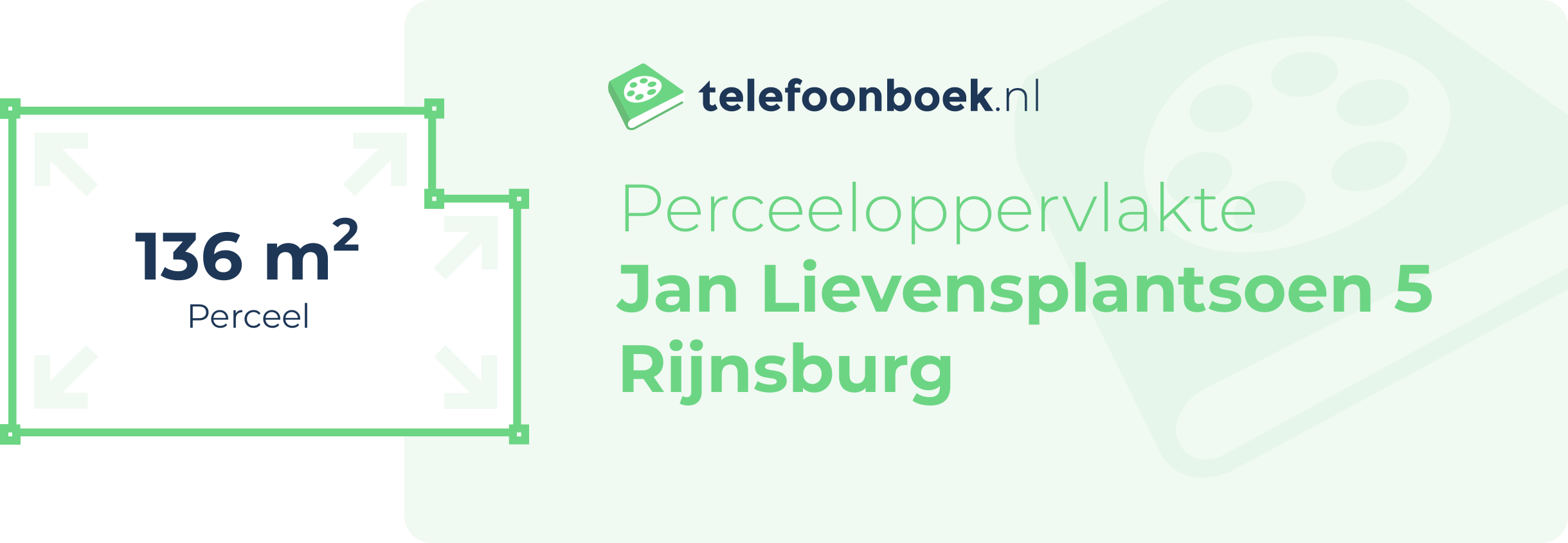 Perceeloppervlakte Jan Lievensplantsoen 5 Rijnsburg