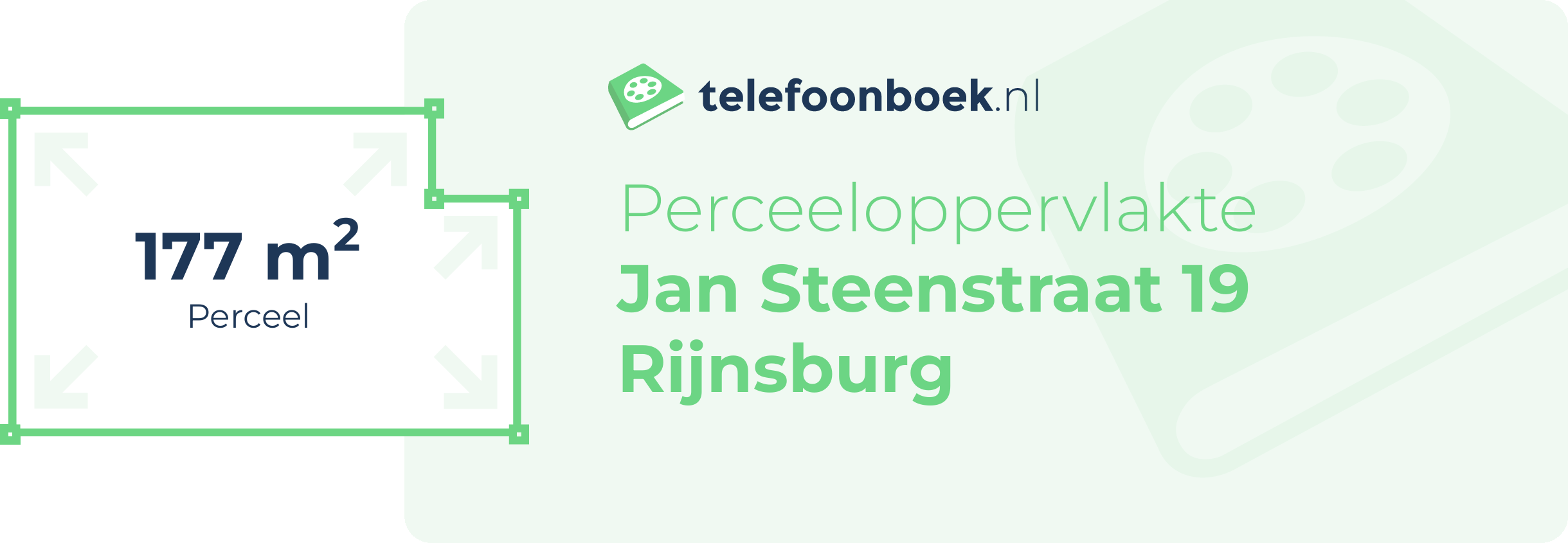 Perceeloppervlakte Jan Steenstraat 19 Rijnsburg