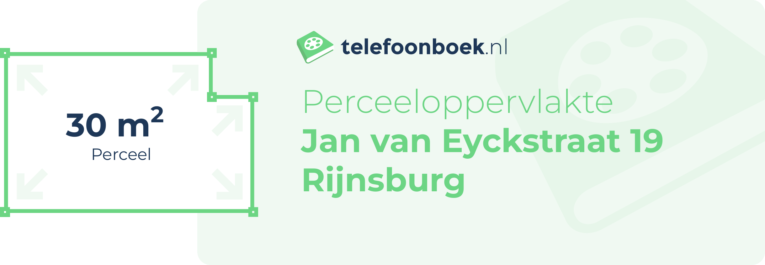 Perceeloppervlakte Jan Van Eyckstraat 19 Rijnsburg