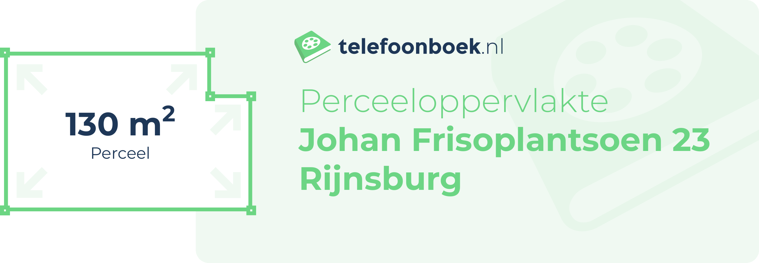 Perceeloppervlakte Johan Frisoplantsoen 23 Rijnsburg