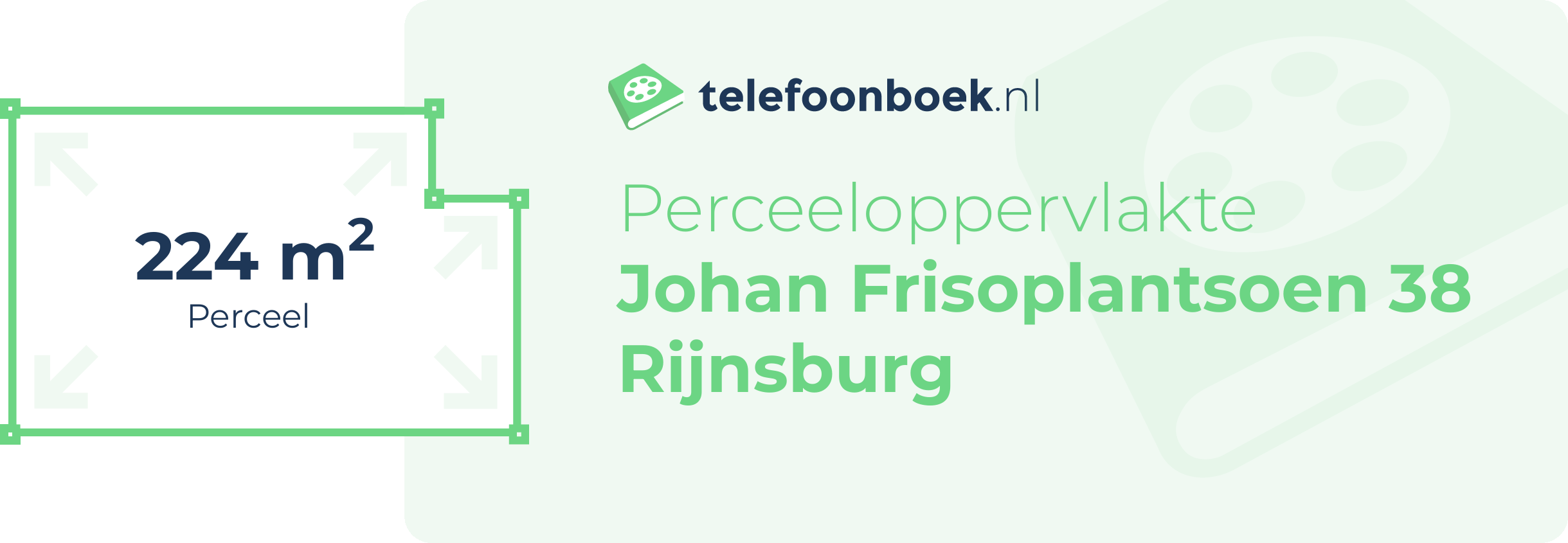 Perceeloppervlakte Johan Frisoplantsoen 38 Rijnsburg