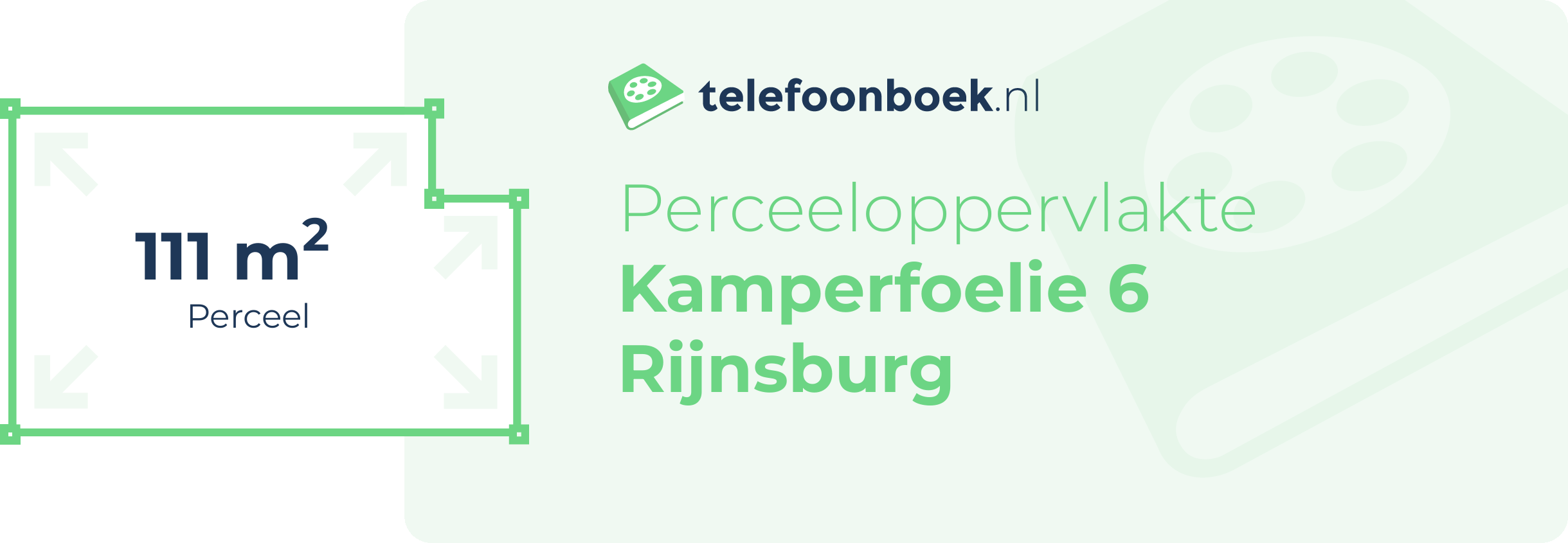 Perceeloppervlakte Kamperfoelie 6 Rijnsburg