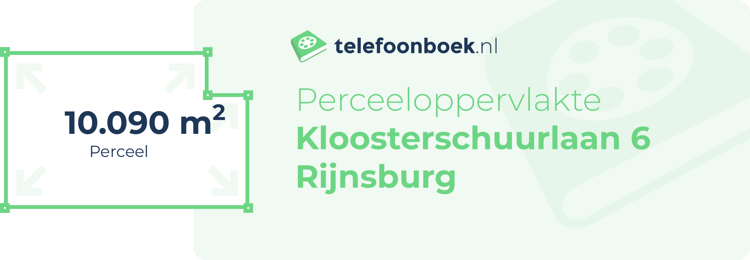 Perceeloppervlakte Kloosterschuurlaan 6 Rijnsburg