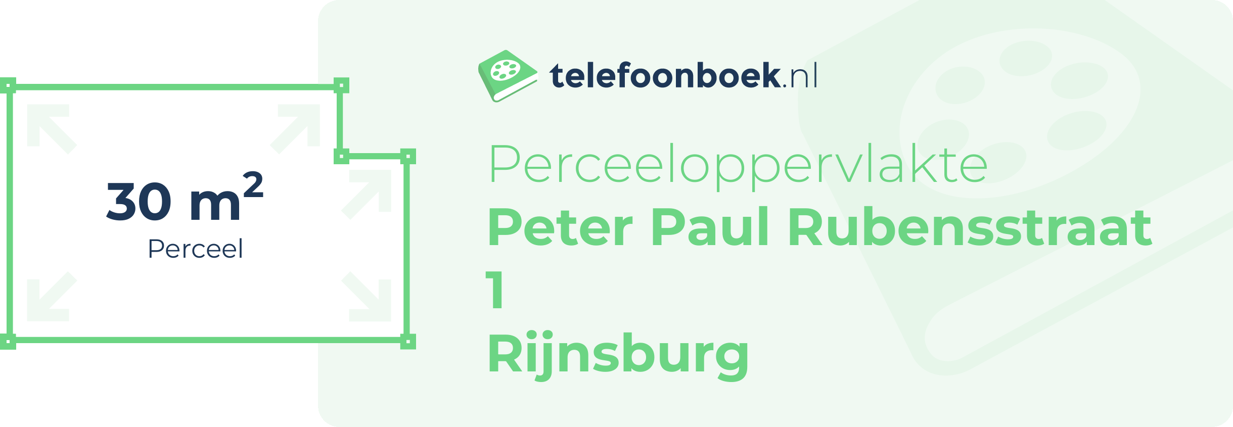 Perceeloppervlakte Peter Paul Rubensstraat 1 Rijnsburg