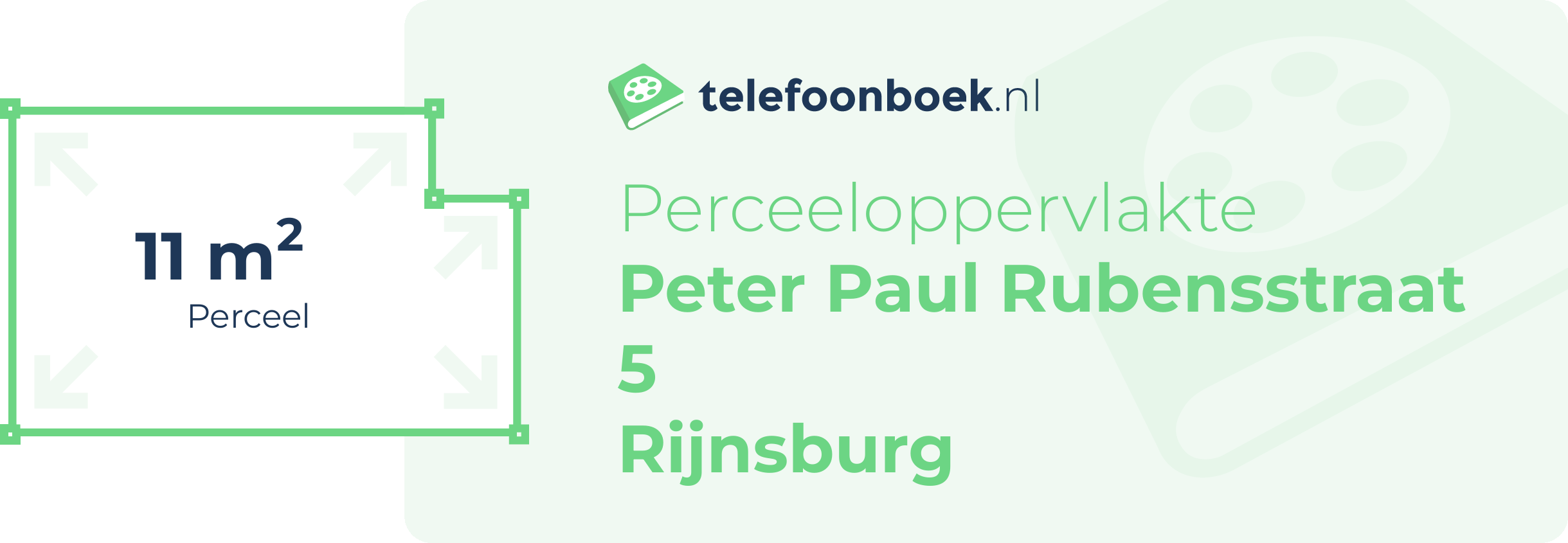 Perceeloppervlakte Peter Paul Rubensstraat 5 Rijnsburg
