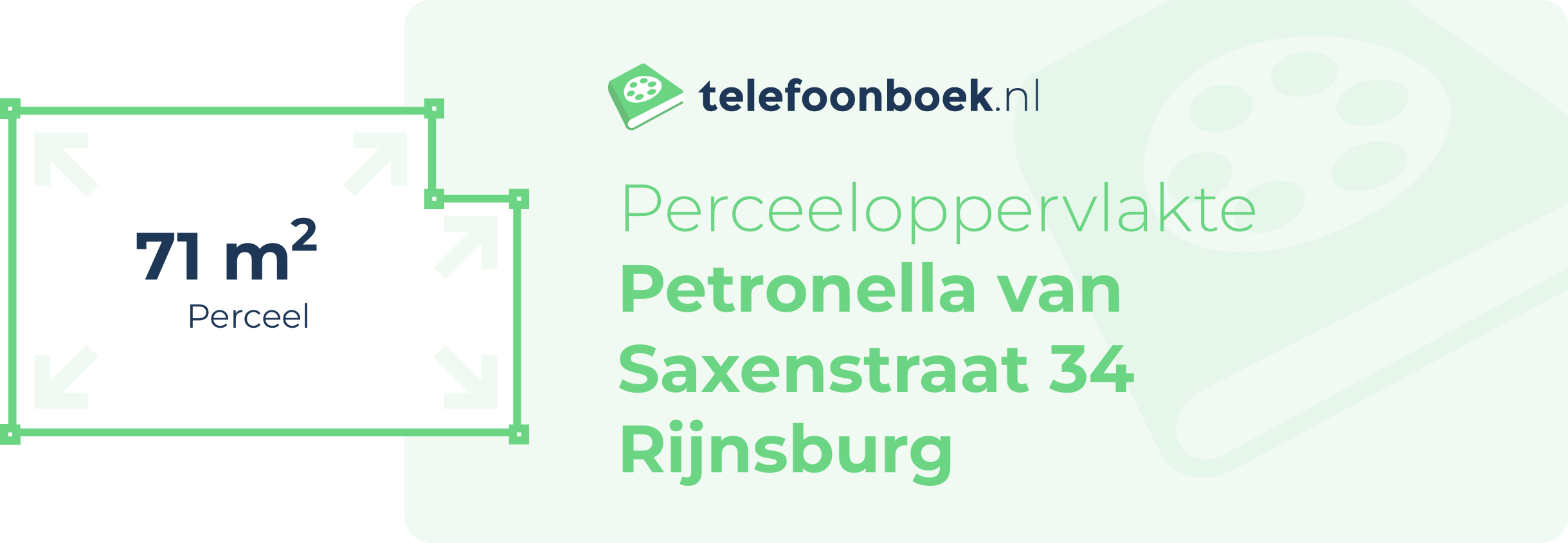 Perceeloppervlakte Petronella Van Saxenstraat 34 Rijnsburg