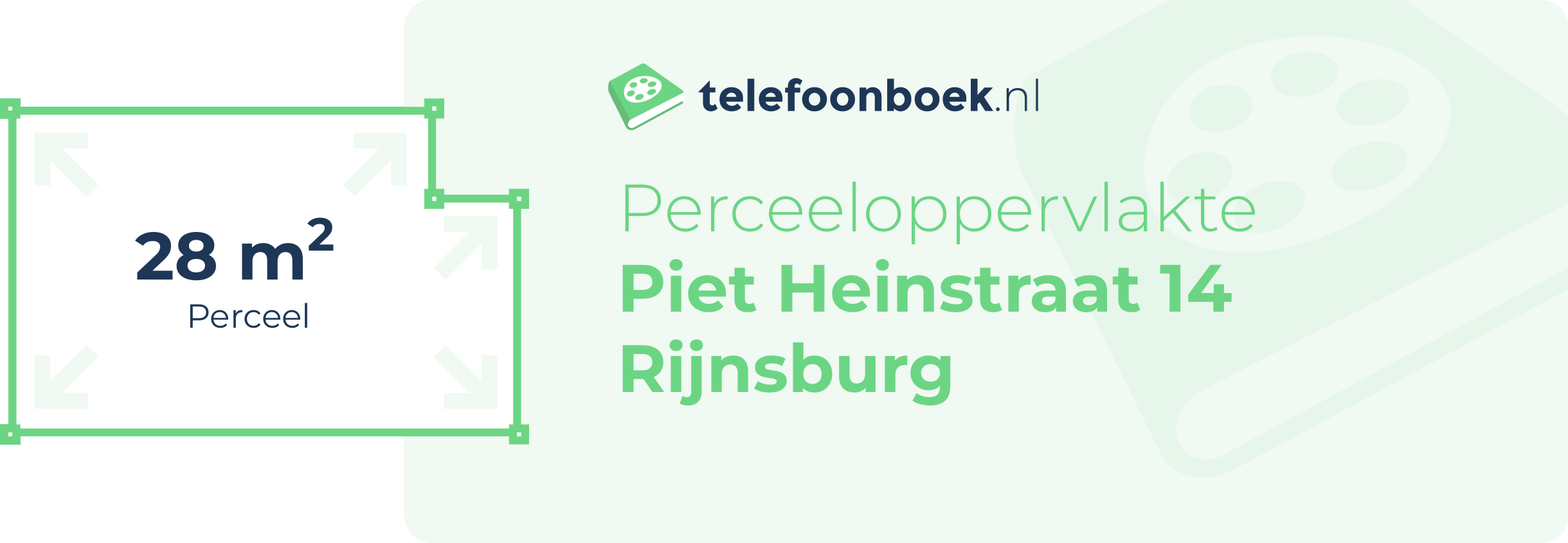 Perceeloppervlakte Piet Heinstraat 14 Rijnsburg
