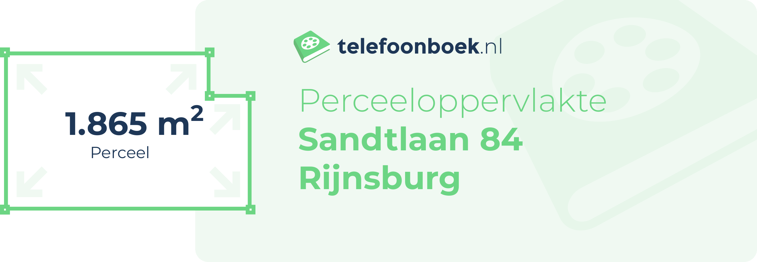 Perceeloppervlakte Sandtlaan 84 Rijnsburg