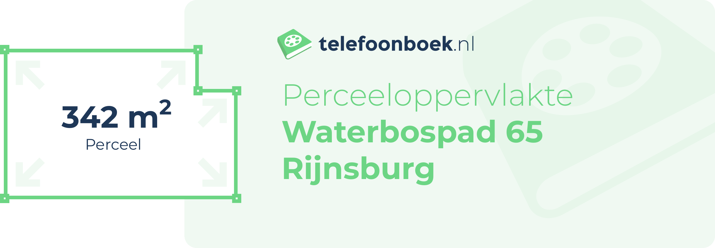 Perceeloppervlakte Waterbospad 65 Rijnsburg