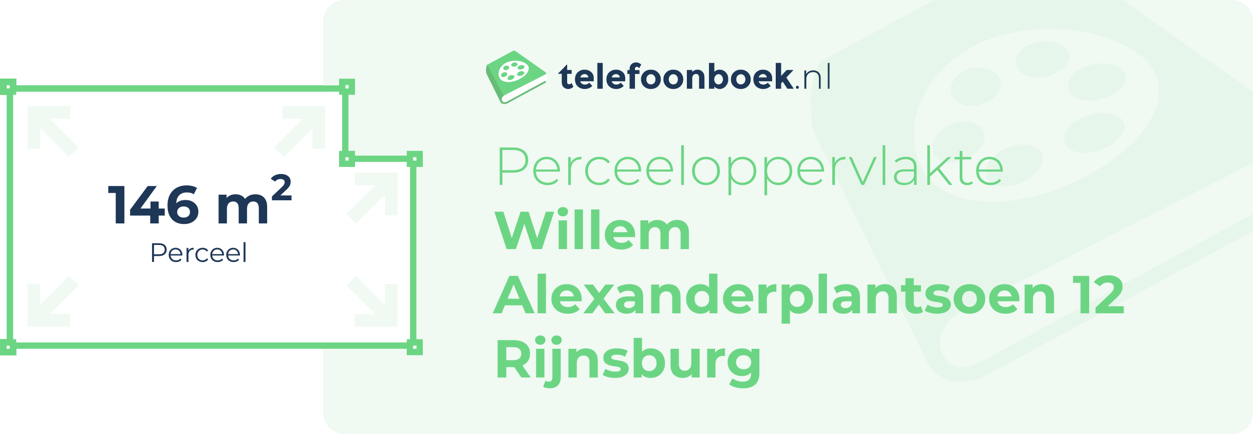 Perceeloppervlakte Willem Alexanderplantsoen 12 Rijnsburg