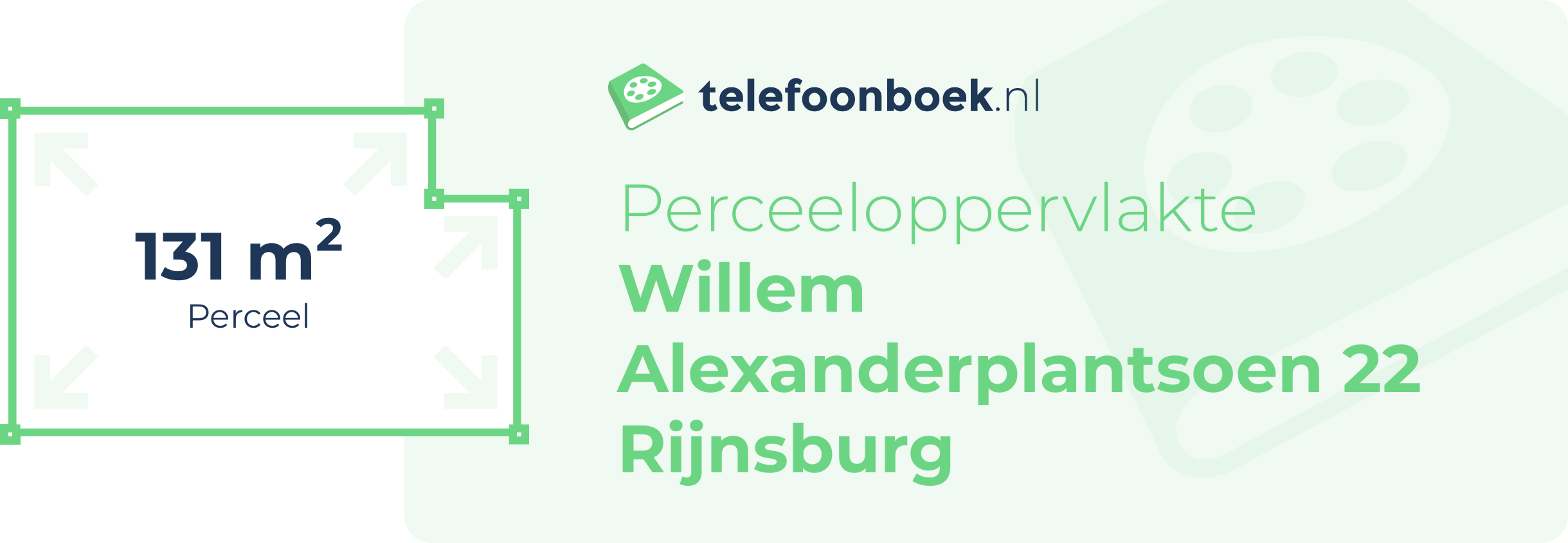 Perceeloppervlakte Willem Alexanderplantsoen 22 Rijnsburg