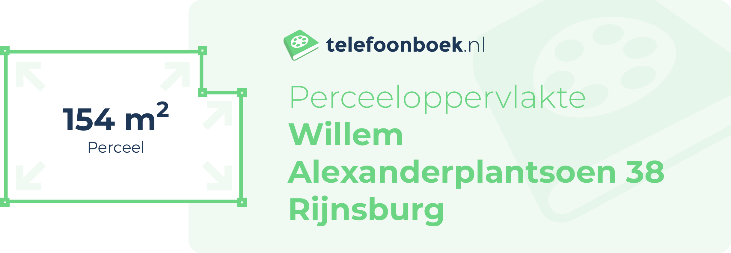 Perceeloppervlakte Willem Alexanderplantsoen 38 Rijnsburg