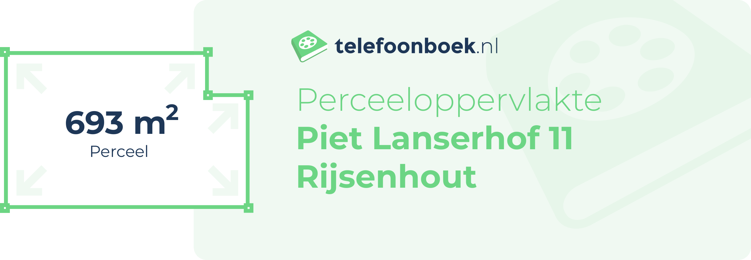 Perceeloppervlakte Piet Lanserhof 11 Rijsenhout