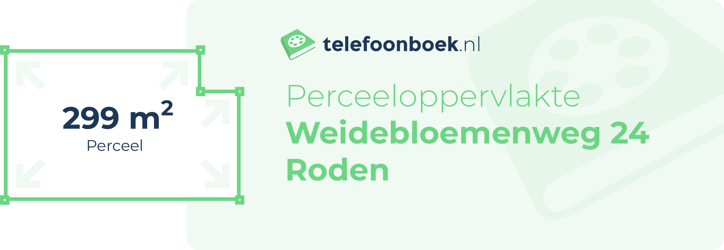 Perceeloppervlakte Weidebloemenweg 24 Roden