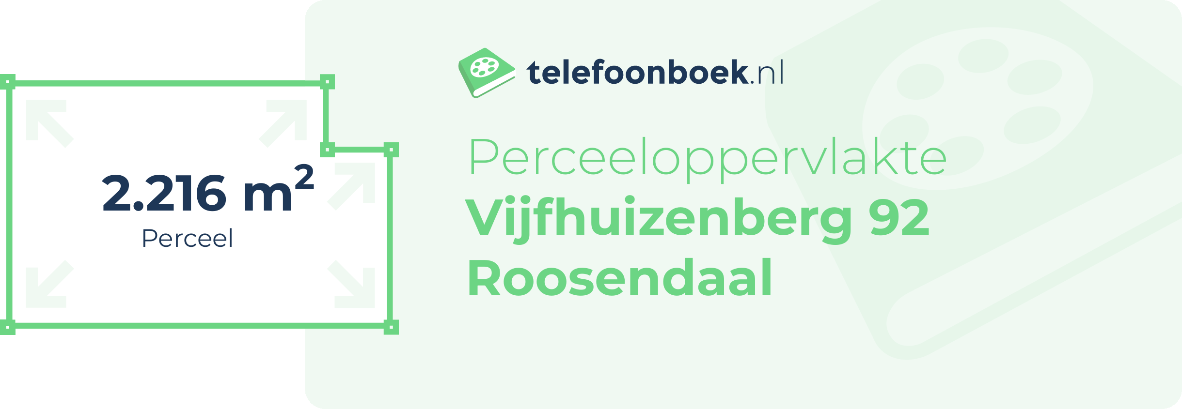 Perceeloppervlakte Vijfhuizenberg 92 Roosendaal