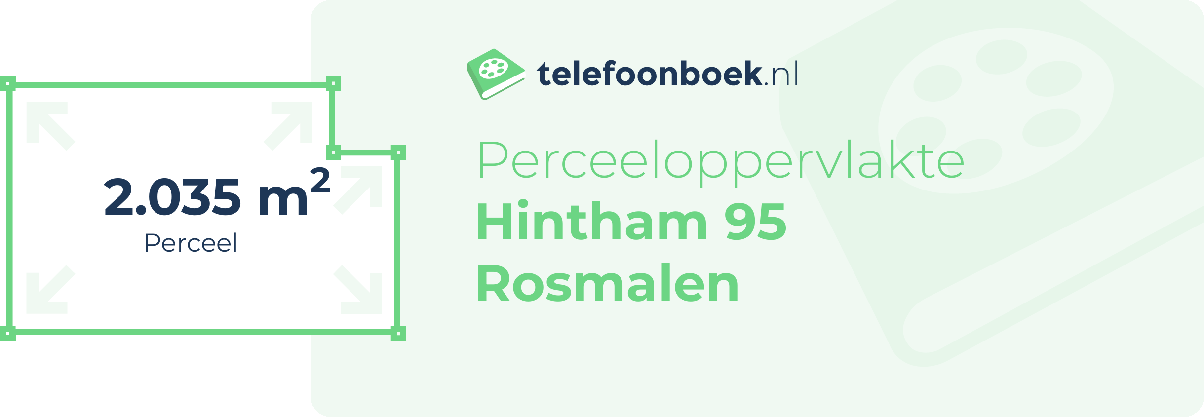 Perceeloppervlakte Hintham 95 Rosmalen