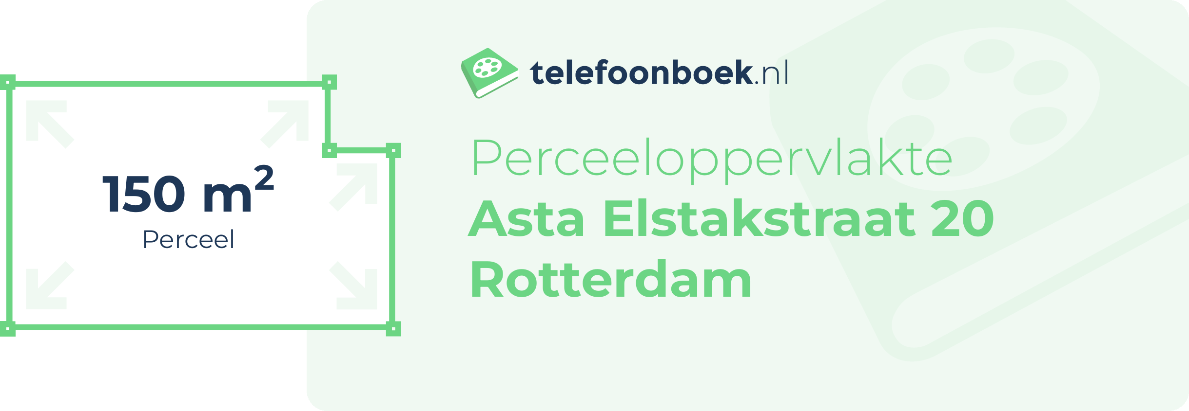 Perceeloppervlakte Asta Elstakstraat 20 Rotterdam