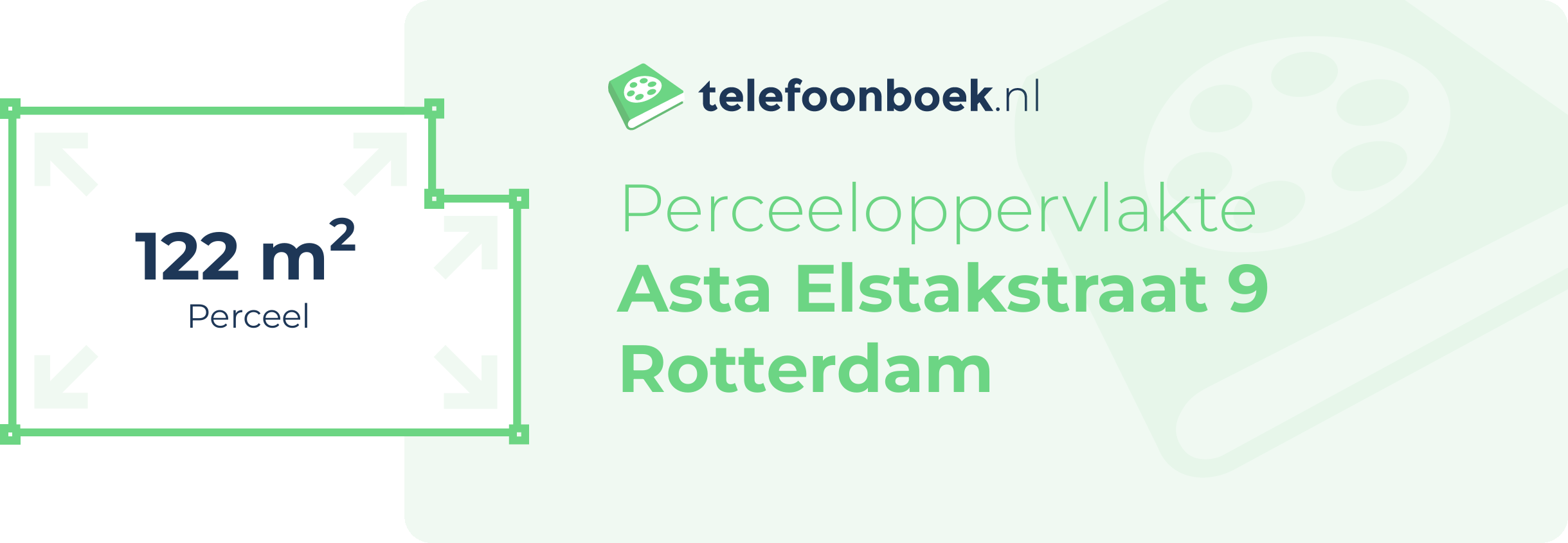 Perceeloppervlakte Asta Elstakstraat 9 Rotterdam