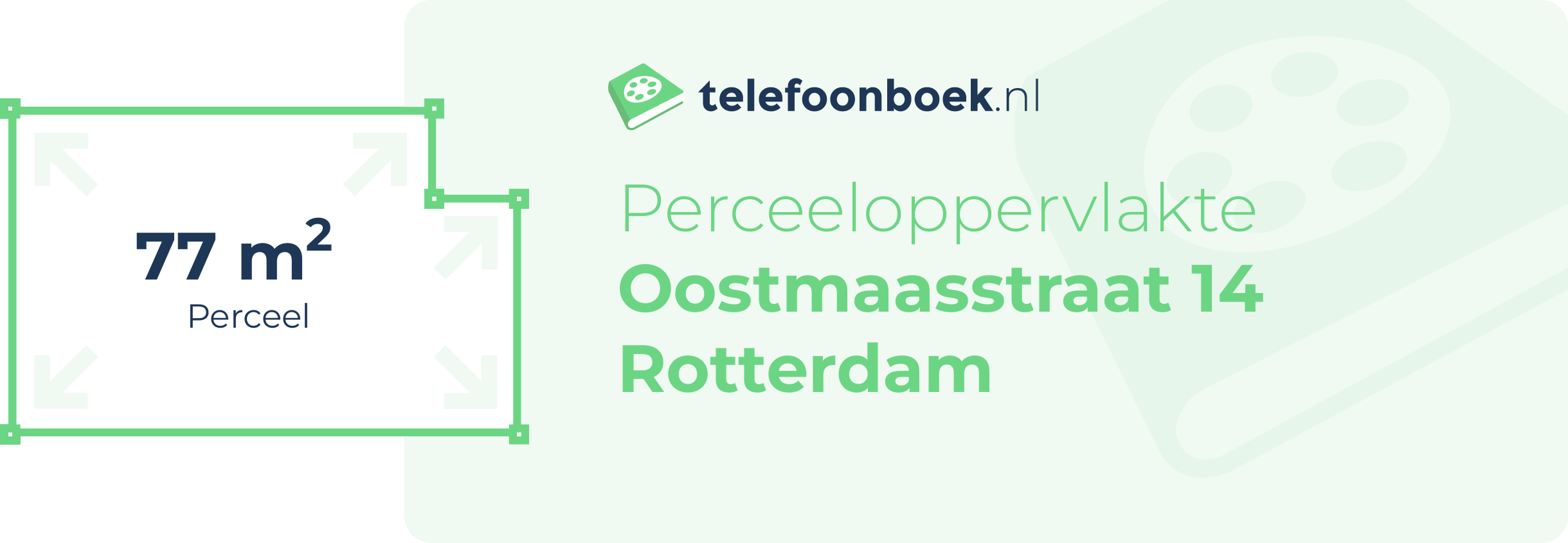 Perceeloppervlakte Oostmaasstraat 14 Rotterdam