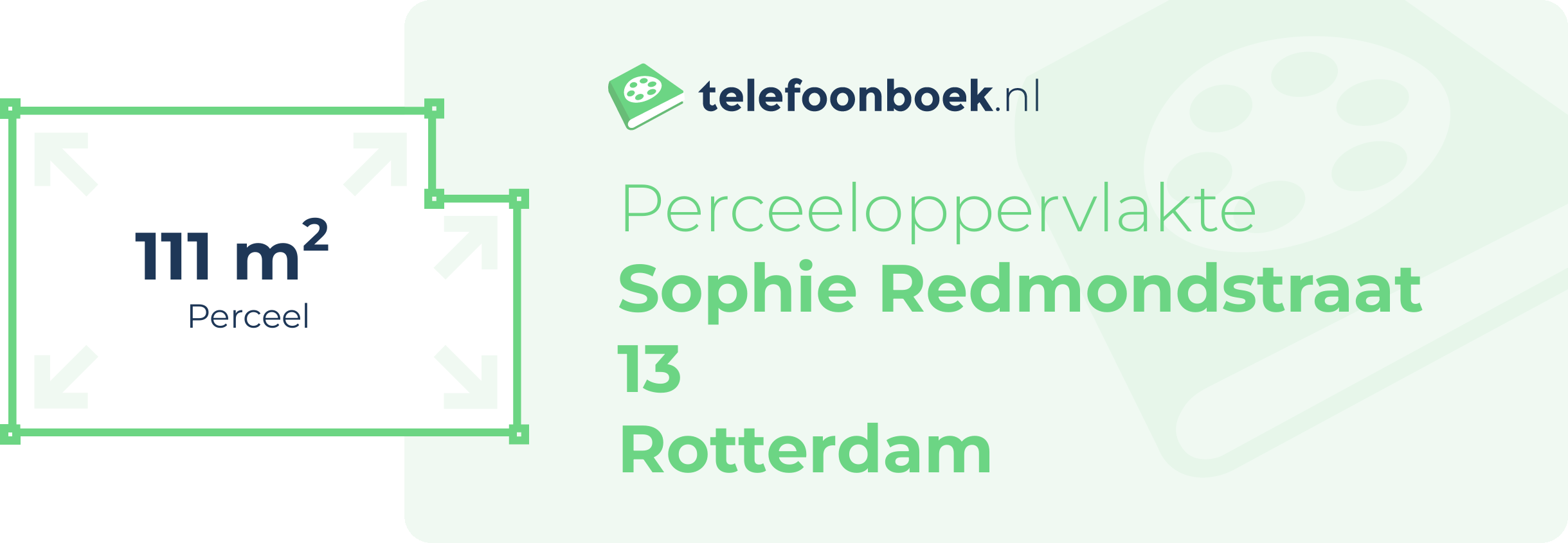 Perceeloppervlakte Sophie Redmondstraat 13 Rotterdam