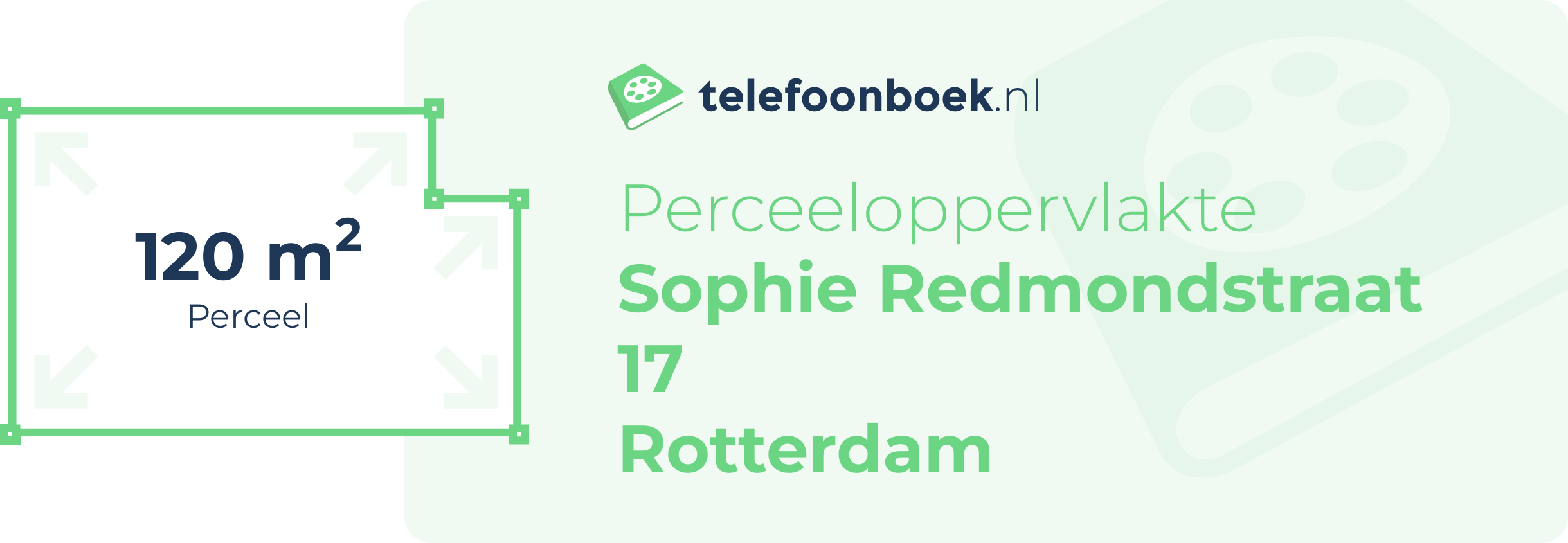 Perceeloppervlakte Sophie Redmondstraat 17 Rotterdam