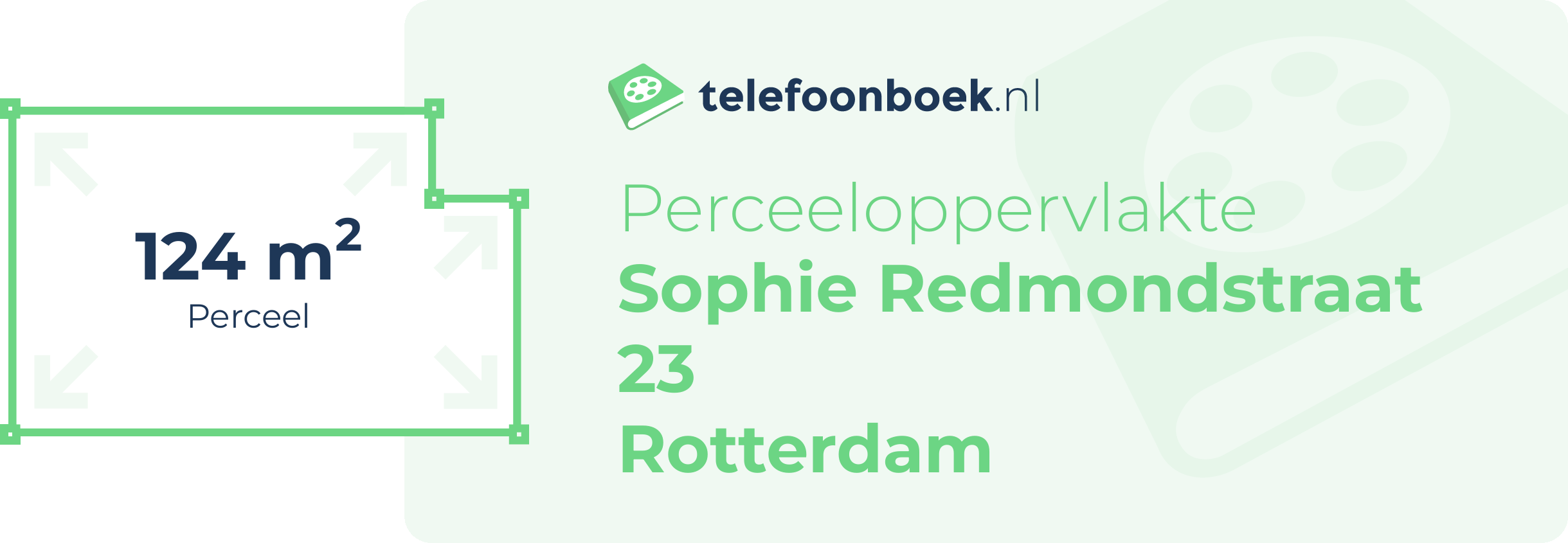 Perceeloppervlakte Sophie Redmondstraat 23 Rotterdam