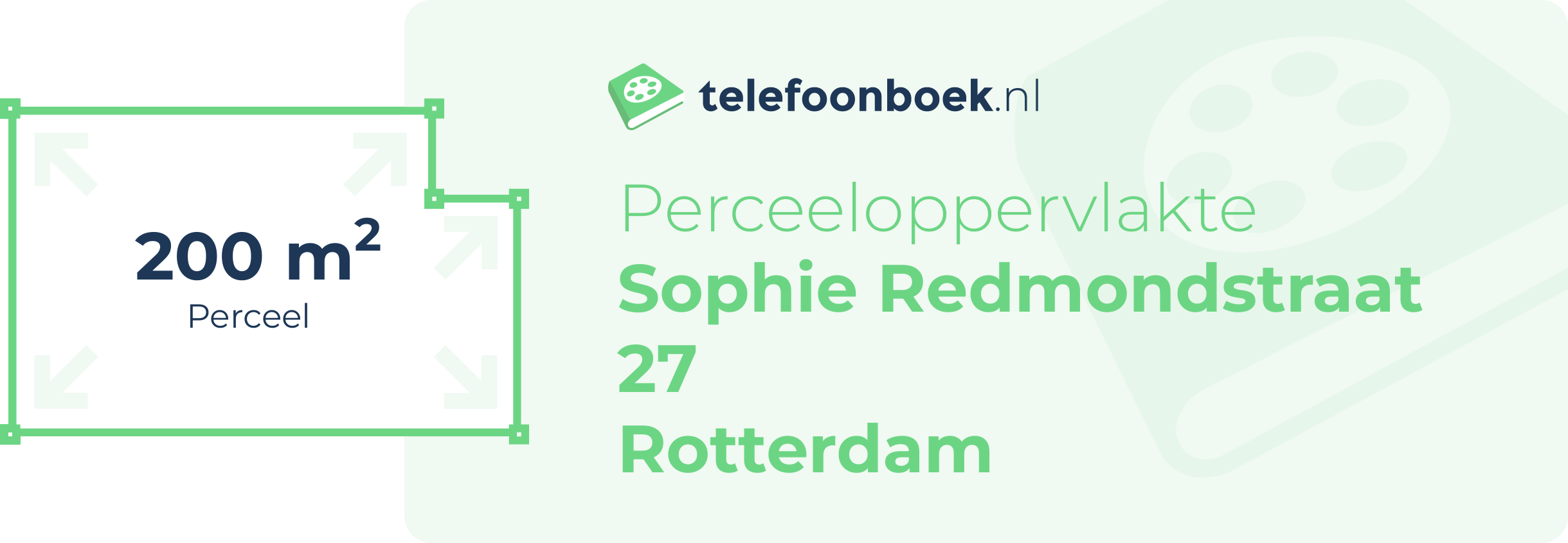 Perceeloppervlakte Sophie Redmondstraat 27 Rotterdam