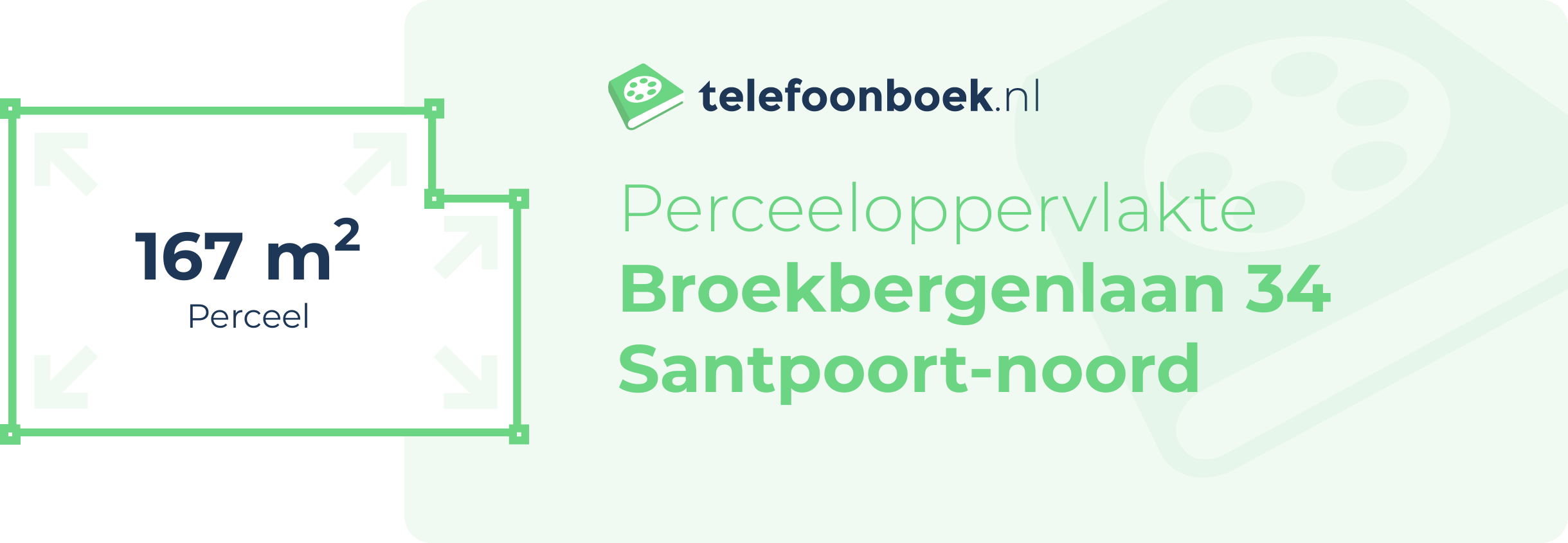 Perceeloppervlakte Broekbergenlaan 34 Santpoort-Noord