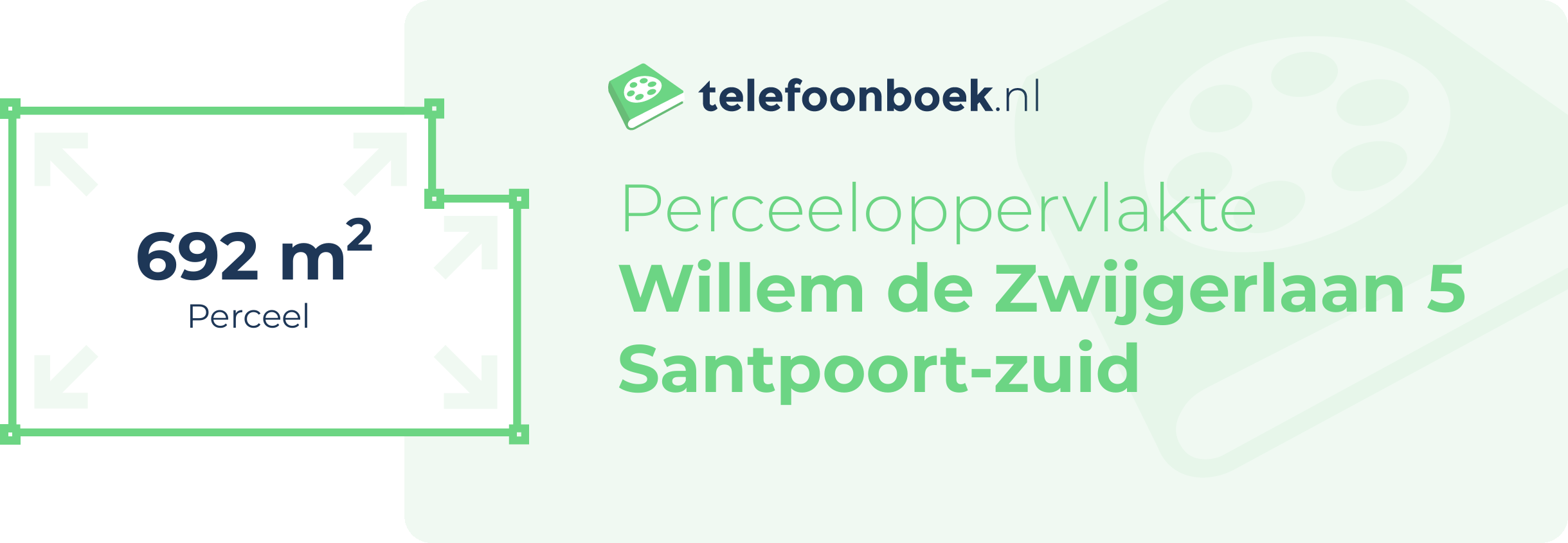 Perceeloppervlakte Willem De Zwijgerlaan 5 Santpoort-Zuid