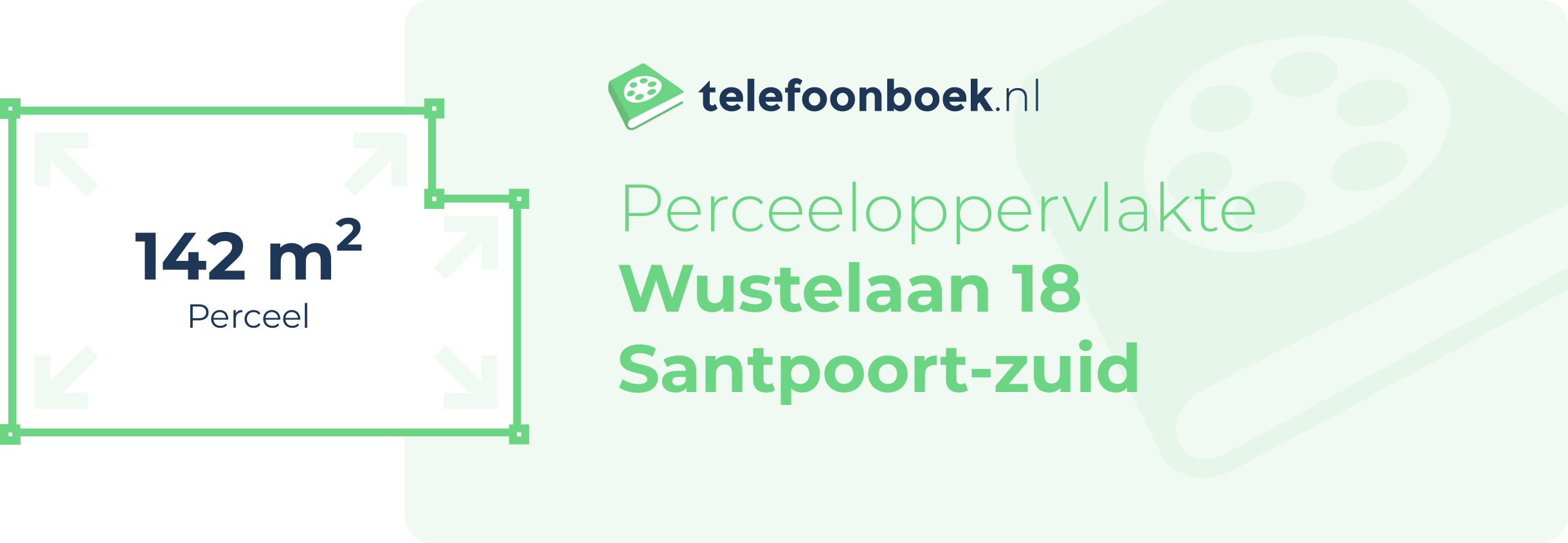 Perceeloppervlakte Wustelaan 18 Santpoort-Zuid