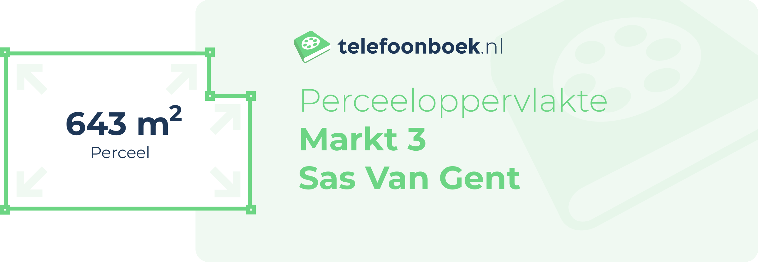 Perceeloppervlakte Markt 3 Sas Van Gent