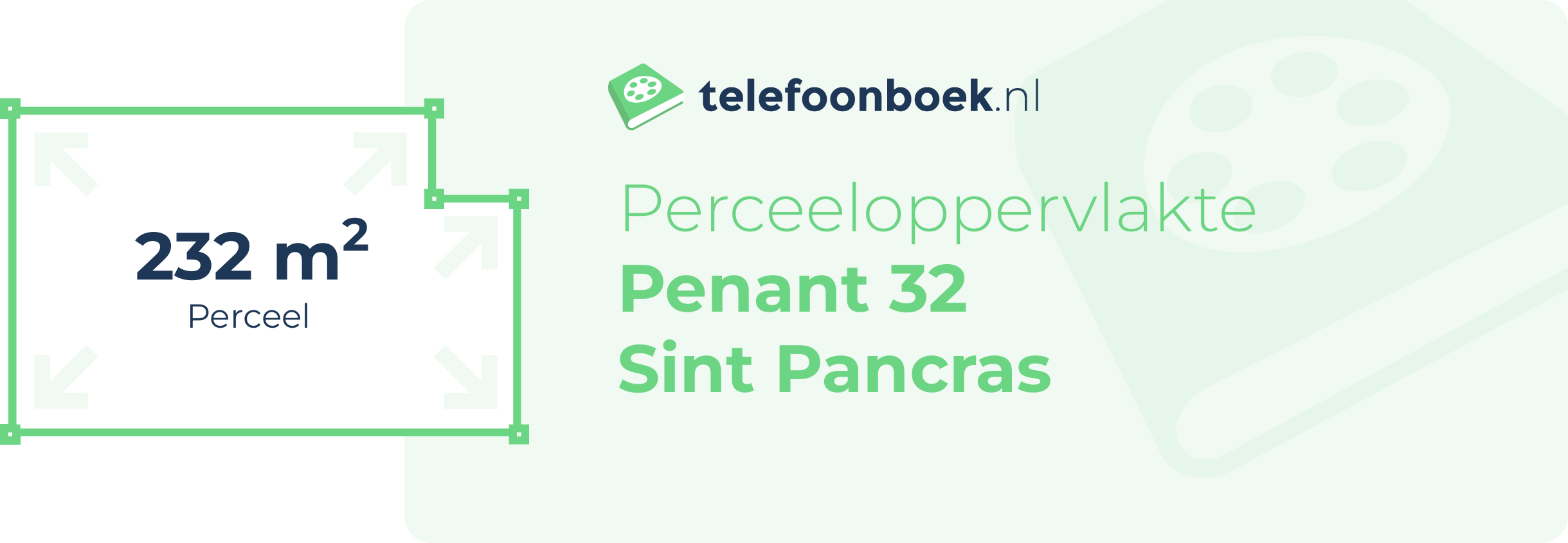 Perceeloppervlakte Penant 32 Sint Pancras