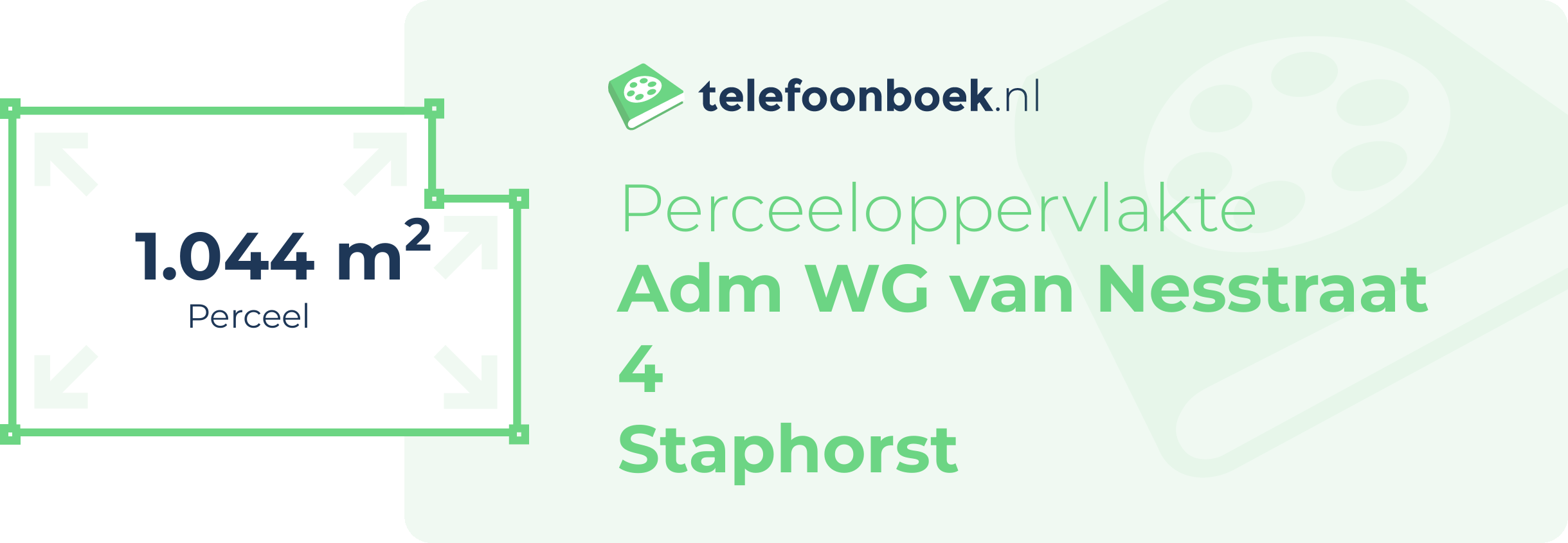 Perceeloppervlakte Adm WG Van Nesstraat 4 Staphorst