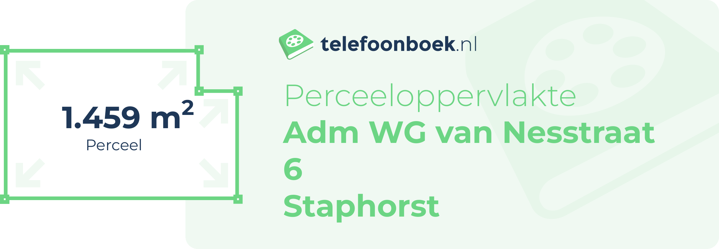 Perceeloppervlakte Adm WG Van Nesstraat 6 Staphorst