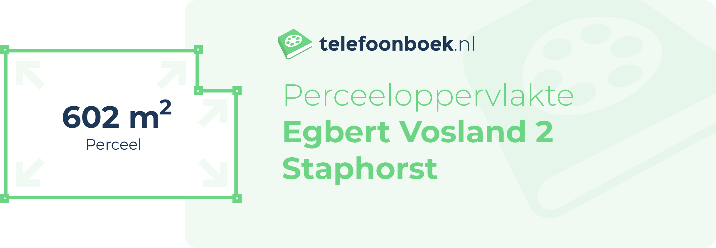 Perceeloppervlakte Egbert Vosland 2 Staphorst