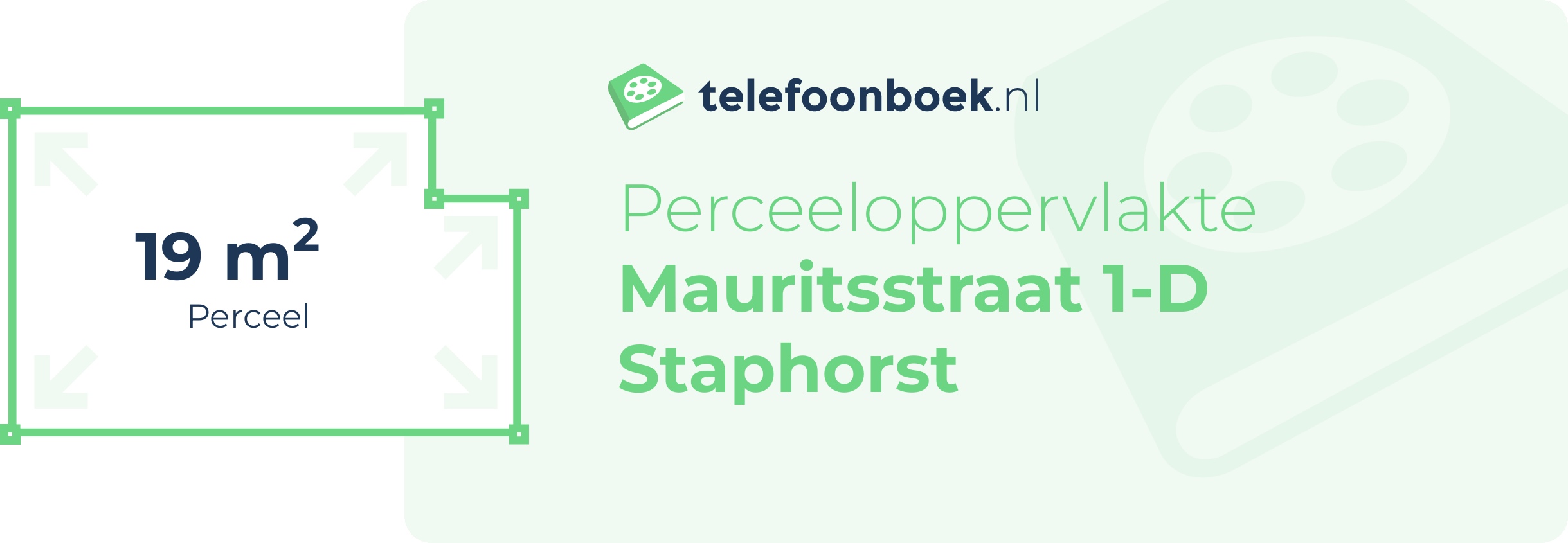 Perceeloppervlakte Mauritsstraat 1-D Staphorst