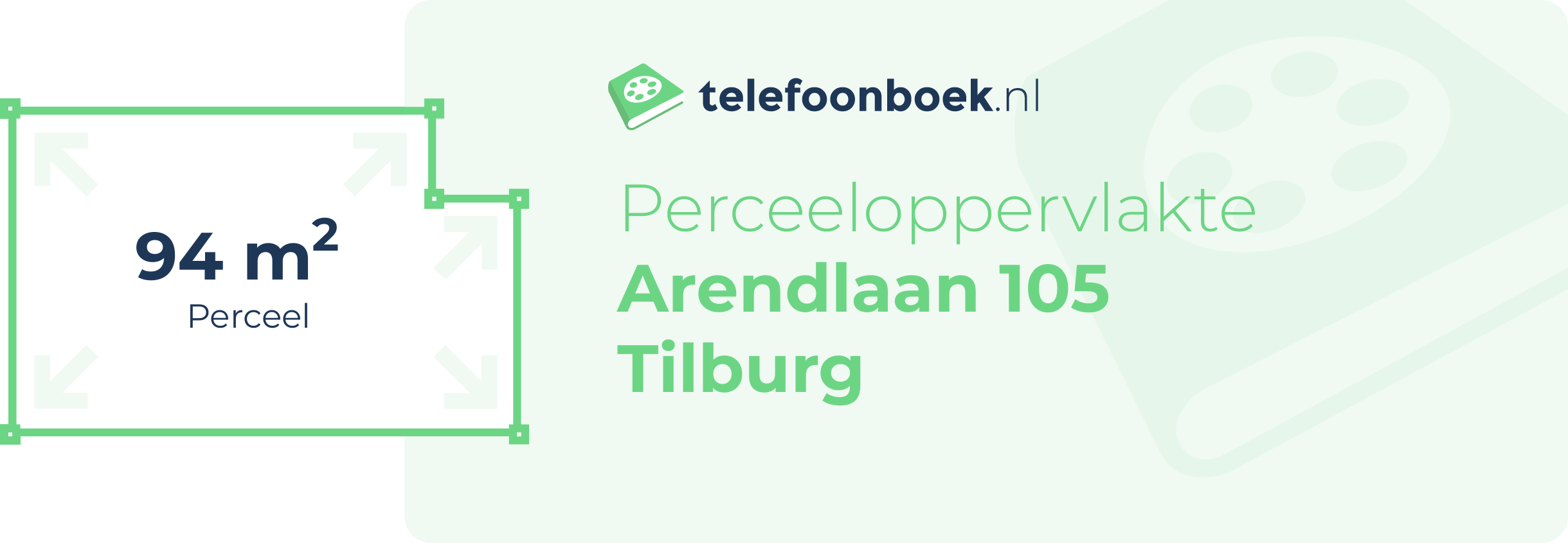 Perceeloppervlakte Arendlaan 105 Tilburg