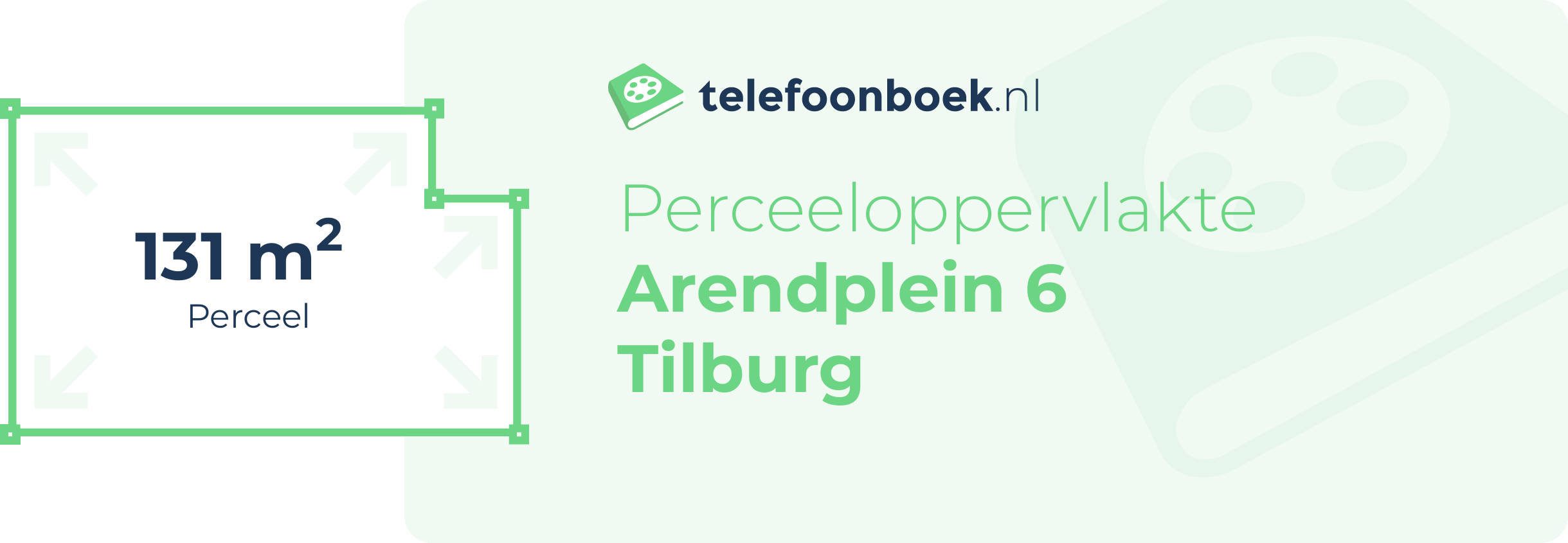 Perceeloppervlakte Arendplein 6 Tilburg