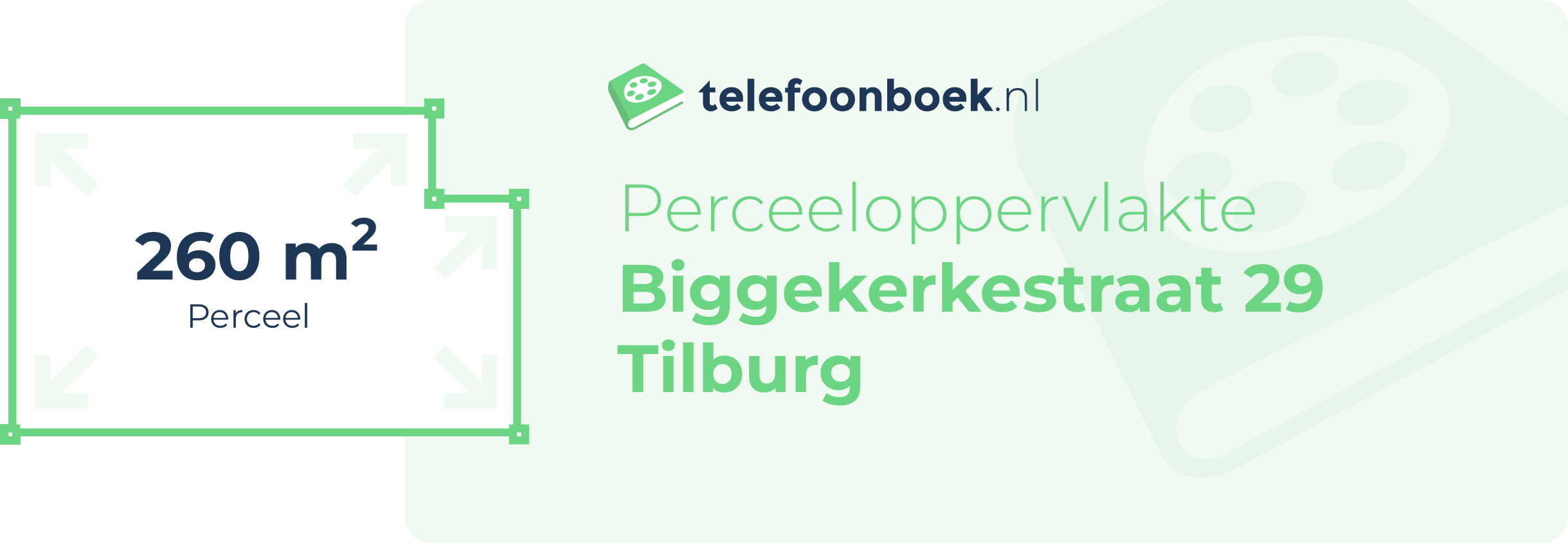 Perceeloppervlakte Biggekerkestraat 29 Tilburg