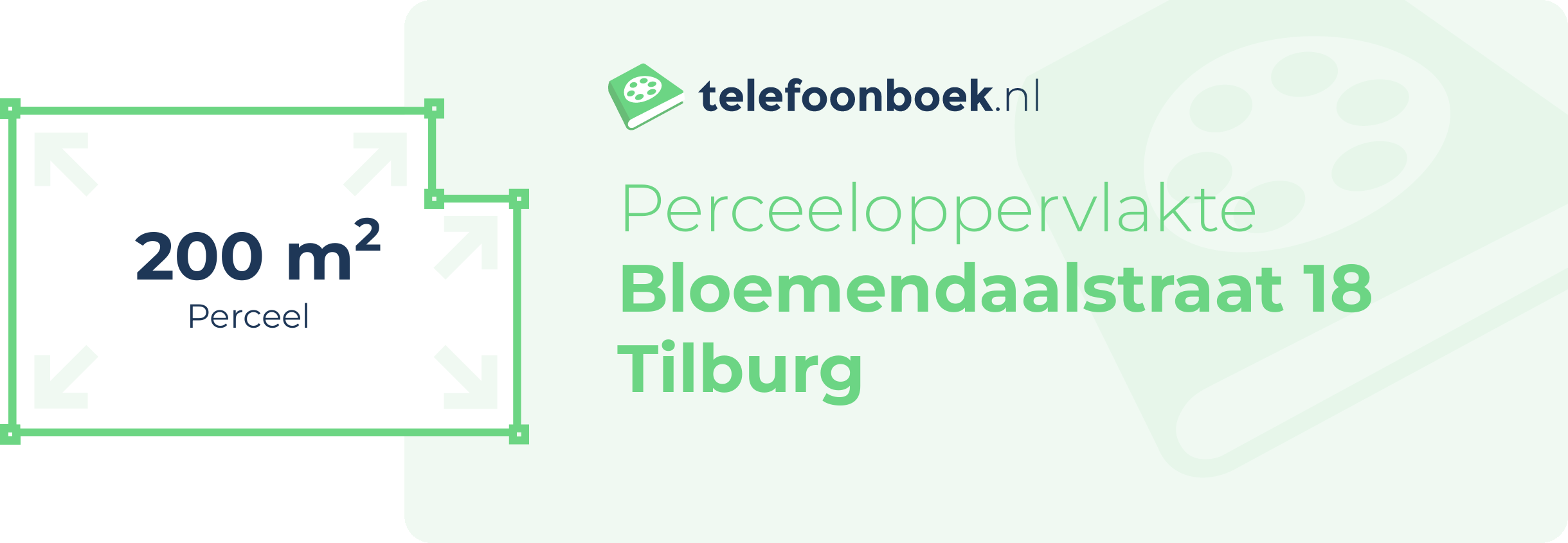 Perceeloppervlakte Bloemendaalstraat 18 Tilburg