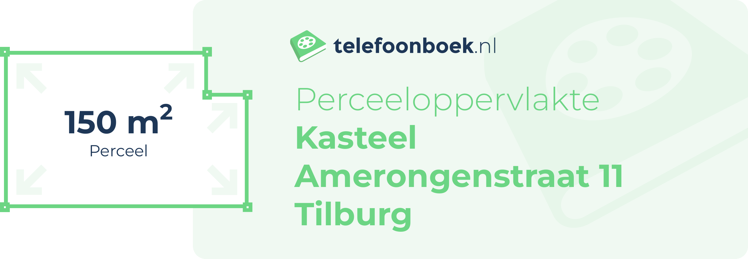 Perceeloppervlakte Kasteel Amerongenstraat 11 Tilburg