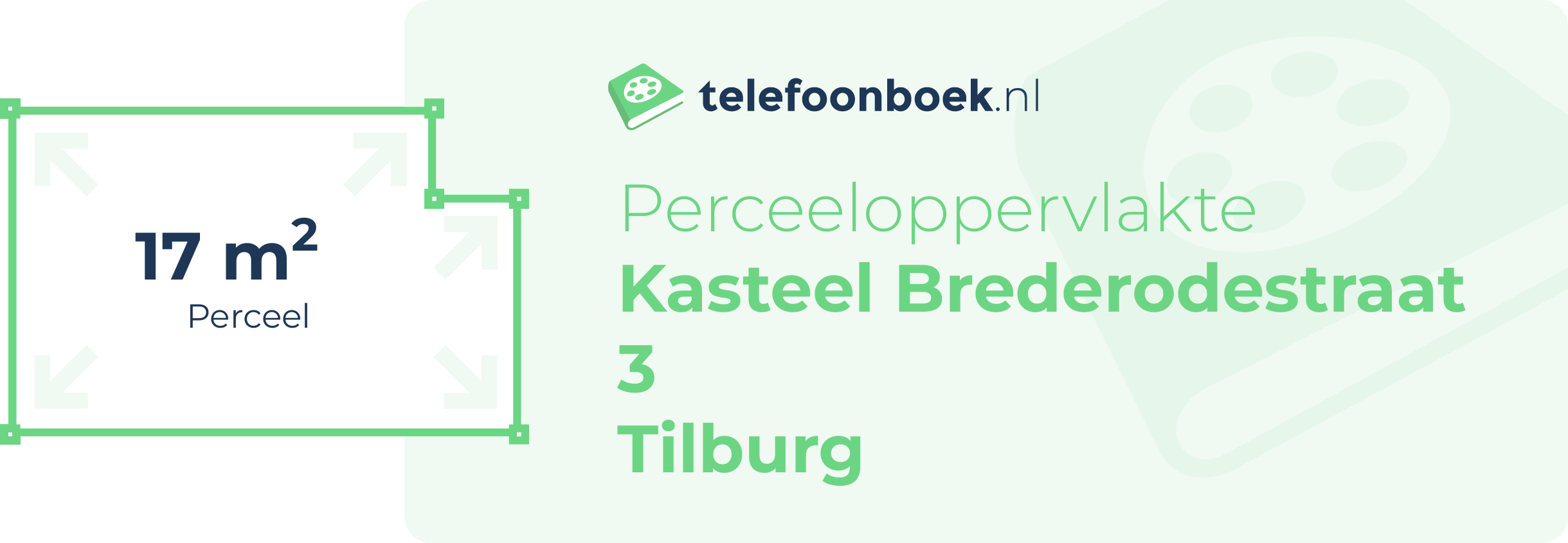 Perceeloppervlakte Kasteel Brederodestraat 3 Tilburg