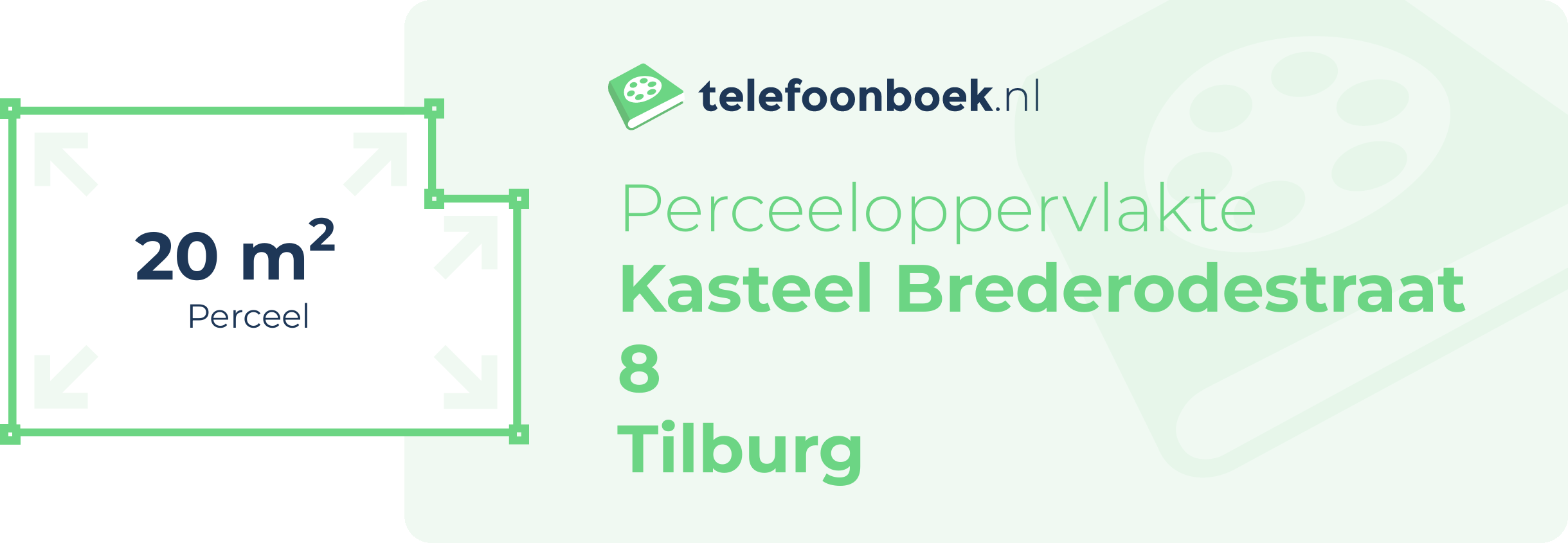 Perceeloppervlakte Kasteel Brederodestraat 8 Tilburg