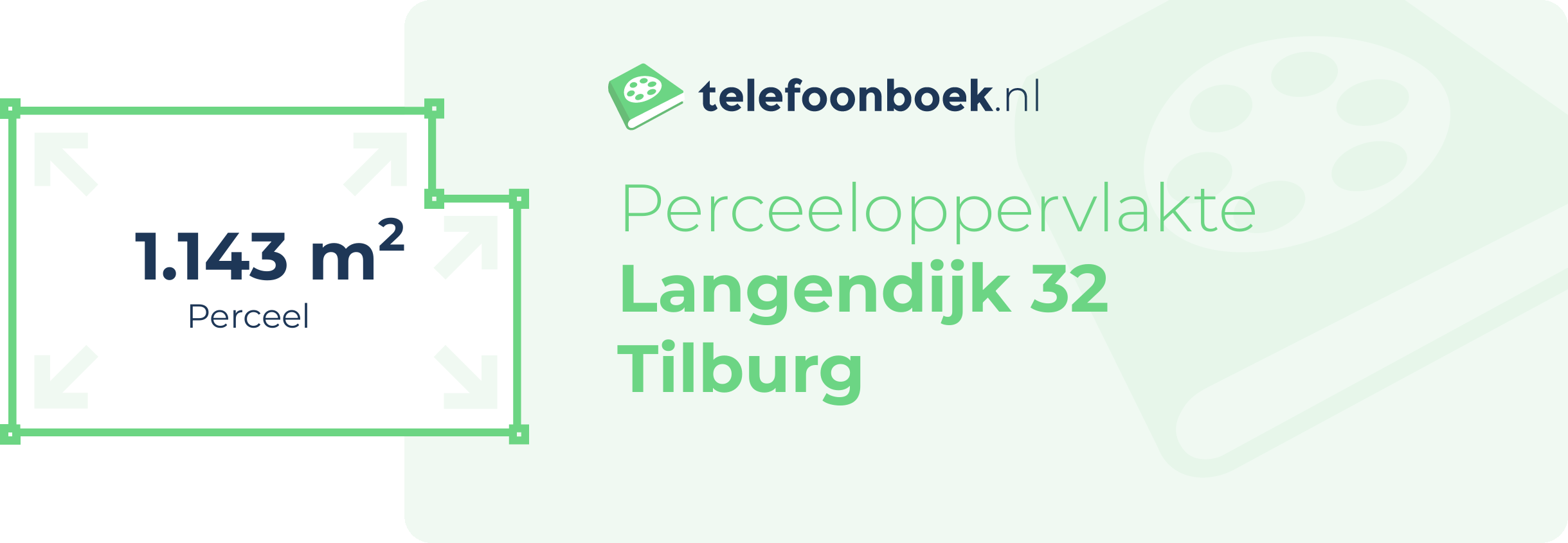 Perceeloppervlakte Langendijk 32 Tilburg