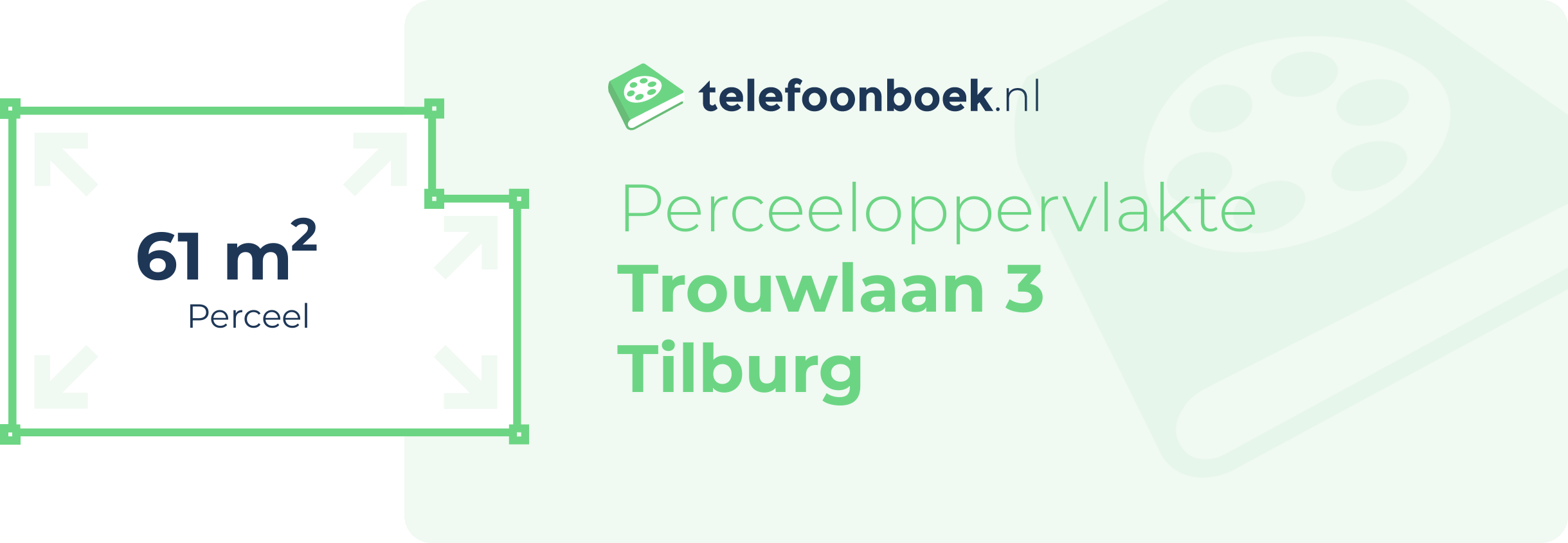 Perceeloppervlakte Trouwlaan 3 Tilburg