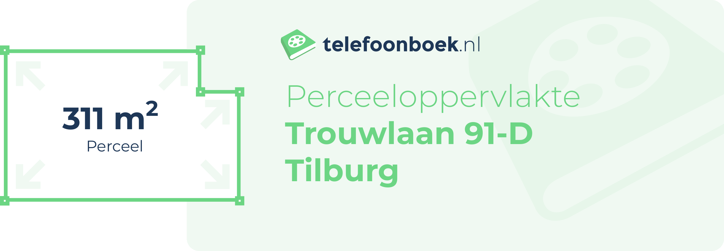 Perceeloppervlakte Trouwlaan 91-D Tilburg