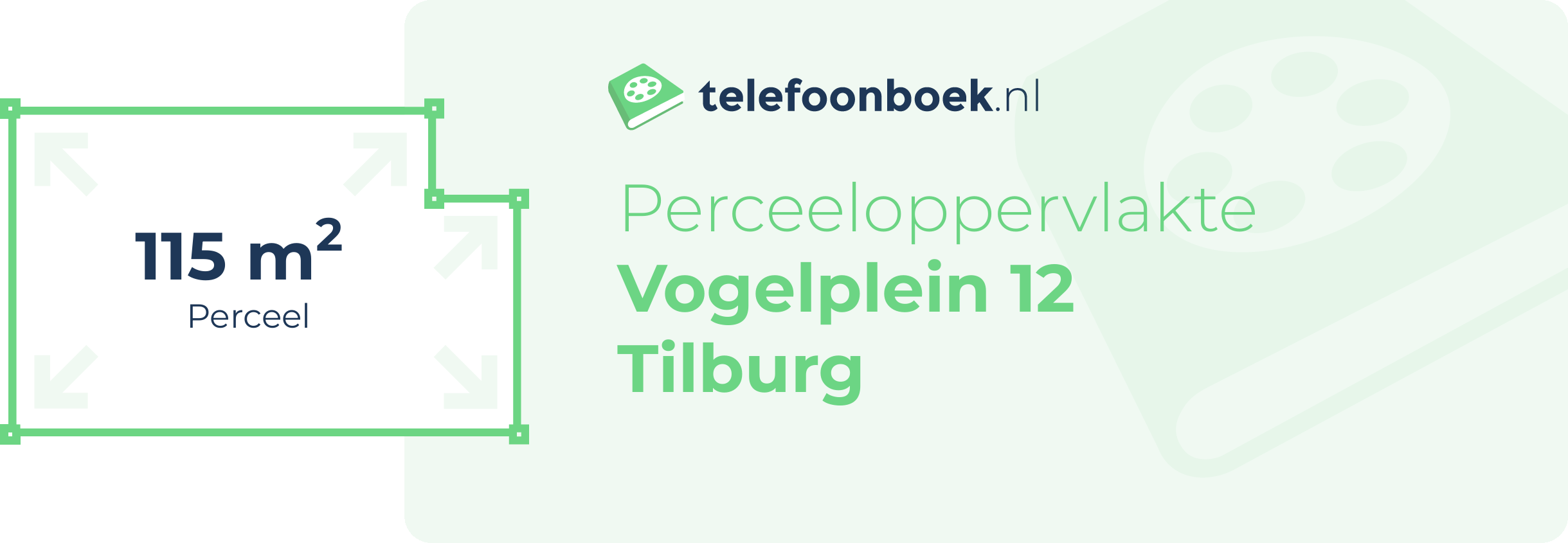 Perceeloppervlakte Vogelplein 12 Tilburg