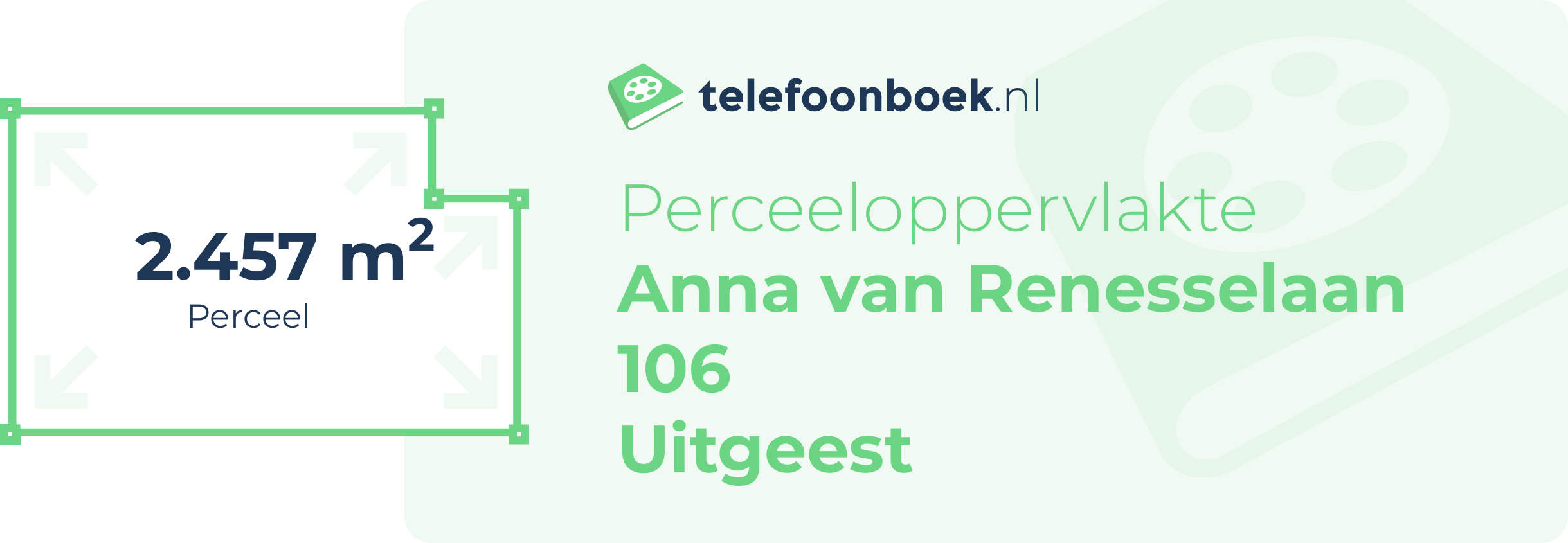 Perceeloppervlakte Anna Van Renesselaan 106 Uitgeest